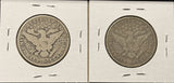 1910-P & S, Barber Half Dollars. Nicely Circulated, (28461)