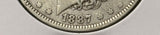 1887/6-O Morgan Silver Dollar, Nicely Circulated, (28493)