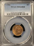 1906-P Indian Head Cent, MS64RB PCGS (28528)