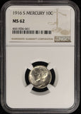 1916-S Mercury Head Dime, MS62 NGC White, (28560)