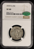 1919-S Standing Liberty Quarter, XF40 NGC+CAC (28562)