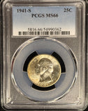 1941-S Washington Quarter, MS66 PCGS.  (28566)