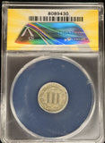1887-P Nickel Three Cent, PF40, ANACS, Better Date (28576)