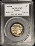 1938-D Buffalo Nickel, MS65 PCGS (28580)