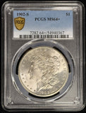 1902-S Morgan Silver Dollar, Flashy White, MS64+ PCGS GS (28624)