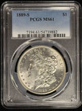1889-S Morgan Silver Dollar, Flashy White, MS61 PCGS. (28632)