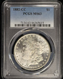 1882-CC, Morgan Silver Dollar, Flashy MS63 PCGS (28638)
