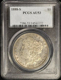 1888-S Morgan Silver Dollar, Better Date, AU53 PCGS  (28642)