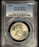 1918-P Lincoln Commemorative Half Dollar, MS64 PCGS (28668)