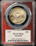 1927-P Vermont Commemorative Half Dollar, MS66 PCGS (28678)