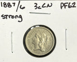 1887/6-P Nickel Three Cent, Nice Proof, (28708)