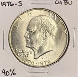 1976-S Eisenhower 40% Silver Dollar. Choice Uncirculated. (28742)