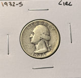 1932-S Washington Quarter, Key Date, Nicely Circulated. (28790)