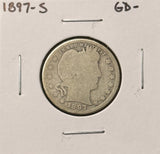 1897-S Barber Quarter, Better Date. Nicely Circulated (28836)