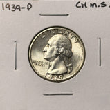 1939-P Washington Quarter, Choice Uncirculated. (28854)