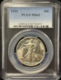 1935-P Walking Liberty Half Dollar, Flashy MS63 PCGS (28954)