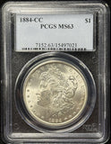 1884-CC, Morgan Silver Dollar, Flashy MS63 PCGS (28956)