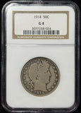 1914-P Barber Half Dollar, G04 NGC. (28964)