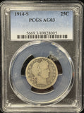 1914-S Barber Quarter, Key Date, AG03 PCGS. (28970)