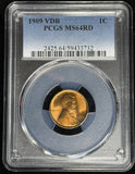 1909-P VDB Lincoln Wheat Cent, MS64RD PCGS (28998)