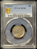 1921-S Buffalo Nickel, Key Date, XF45 PCGS GS (29011)