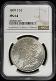 1899-S Morgan Silver Dollar, MS64 NGC  (29015)