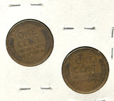 1909-P and 1909-P VDB Lincoln Wheat Cents, Nicely Circulated. (29052)