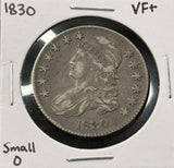 1830-P Capped Bust Half Dollar, Choice VF+ (29120)