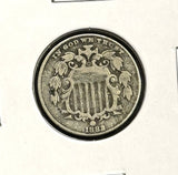 1882-P Shield Nickel With Rays, Nicely Circulated. (29159)