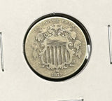 1873-P Shield Nickel With Rays, Nicely Circulated. (29161)