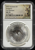 2023 Australia S$1 Kangaroo First Releases MS70 NGC (29202)