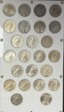 1921-1935 P,D,S Peace Dollar Set, Complete 24 Coin Set. F-BU. Nice (29266).