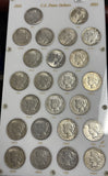 1921-1935 P,D,S Peace Dollar Set, Complete 24 Coin Set. F-BU. Nice (29266).