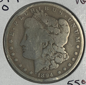 1894-O Morgan Silver Dollar, Circ.