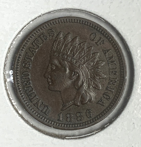1886 T-2 Indian Head Cent, MS62BN