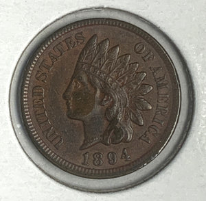 1894 Indian Head Cent, AU55BN