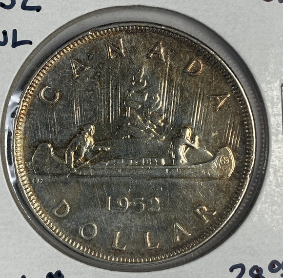 1952 Canadian Silver Dollar, FWL, Uncirculated