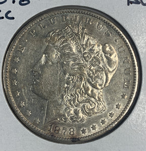1878-CC Morgan Silver Dollar, AU