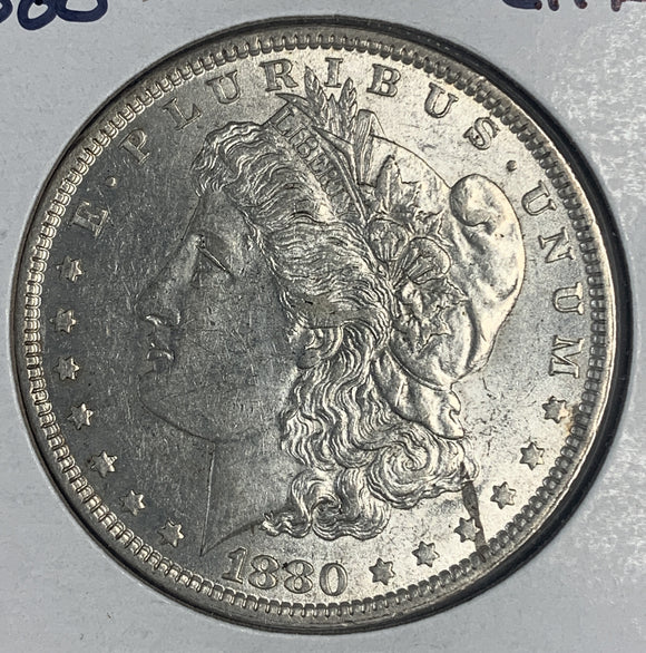 1880 Morgan Silver Dollar, AU58