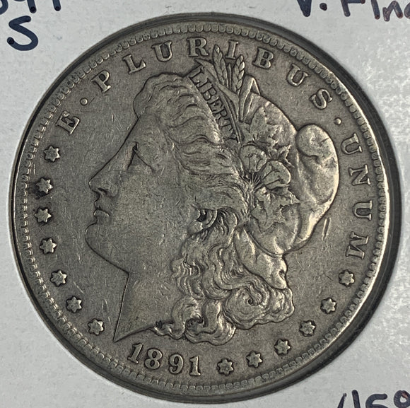 1891-S Morgan Silver Dollar, V.Fine