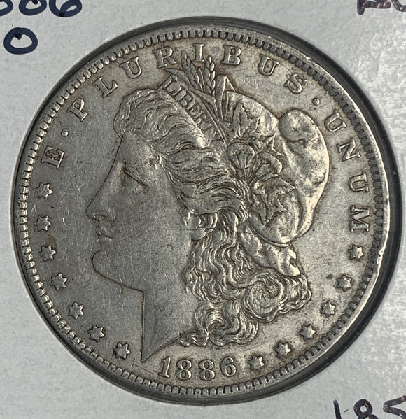 1886-O Morgan Silver Dollar, AU
