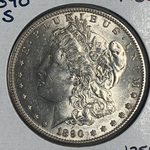 1890-S Morgan Silver Dollar, MS62