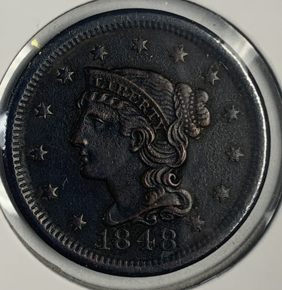 1848 Large Cent, XF
