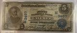 1902 $5 #3457 Calumet MI. National Currency
