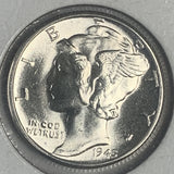 1945-D Mercury Dime, Choice Gem Uncirculated