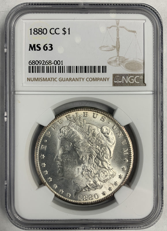 1880-CC Morgan Silver Dollar MS63 NGC