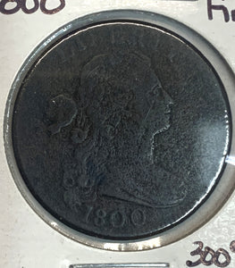 1800 Draped Bust Large Cent, Fine