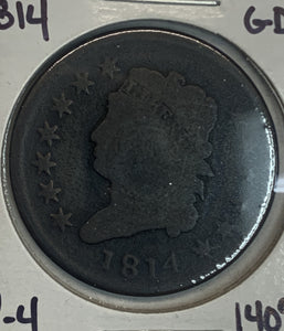 1814 Classic Head Large Cent, Good