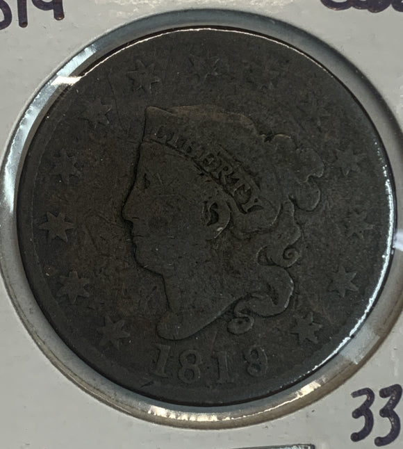 1819 Coronet Head Large Cent, Good