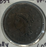 1839 Coronet Head Large Cent, VF
